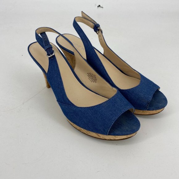 nine west peep toe slingback pumps